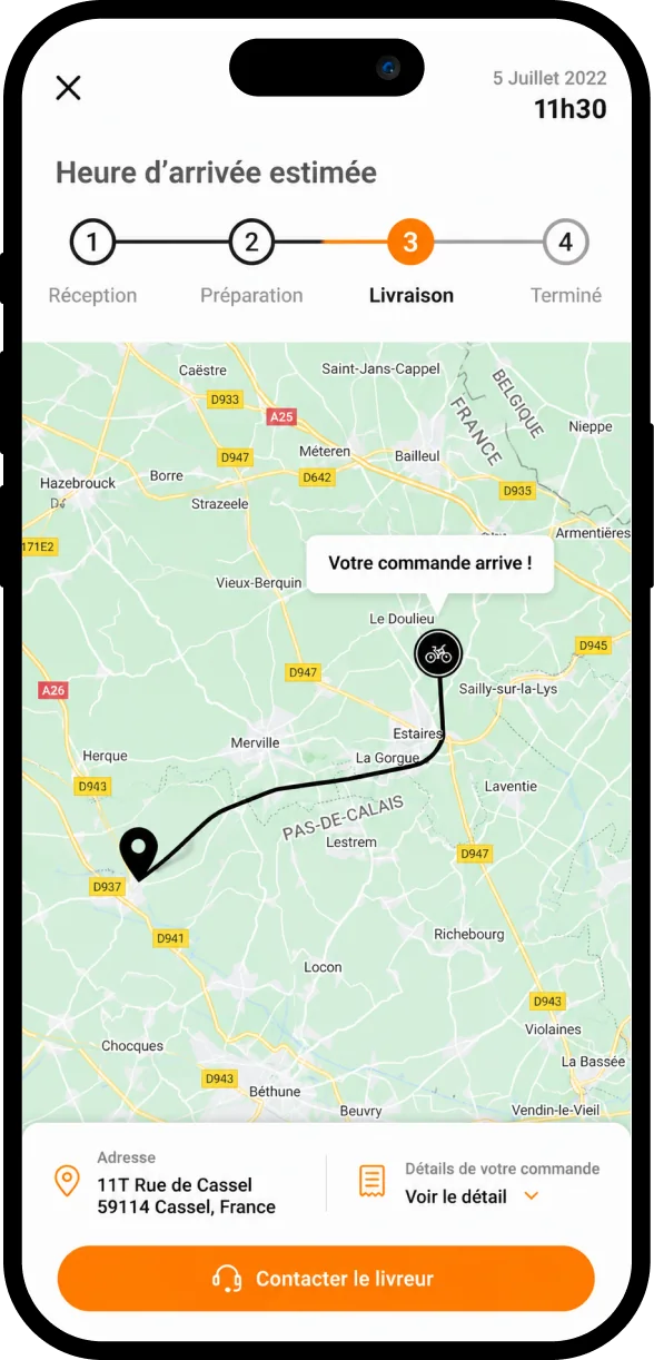 Suivi de livraison en temps réel